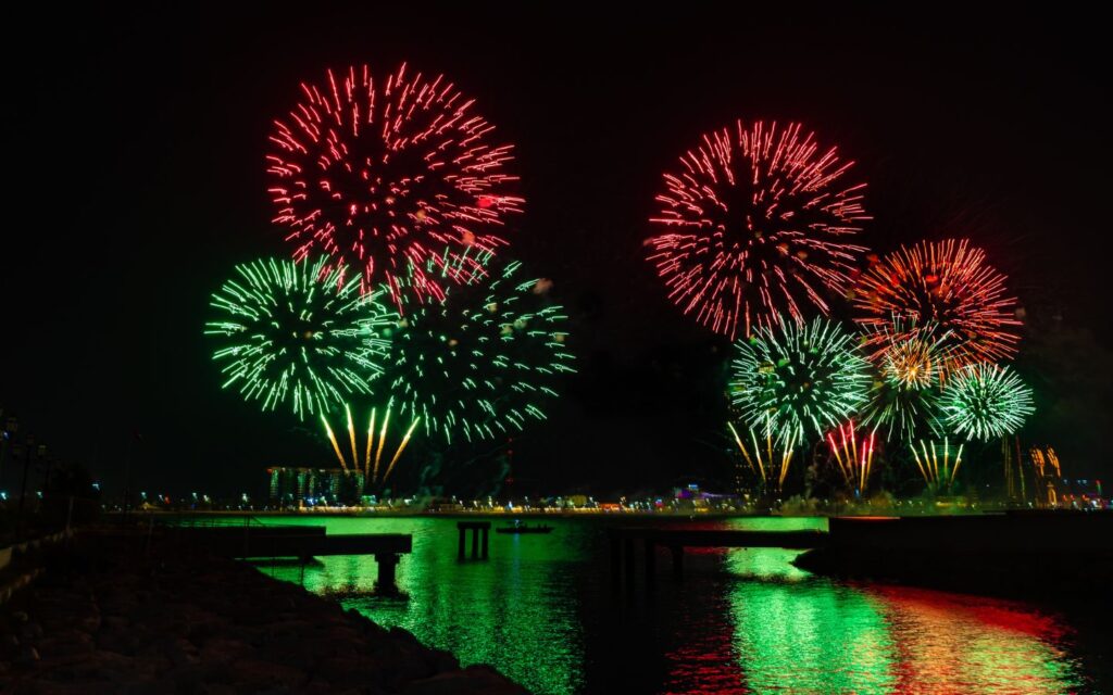 UAE National day fireworks is one of the amazing free events in Dubai this month