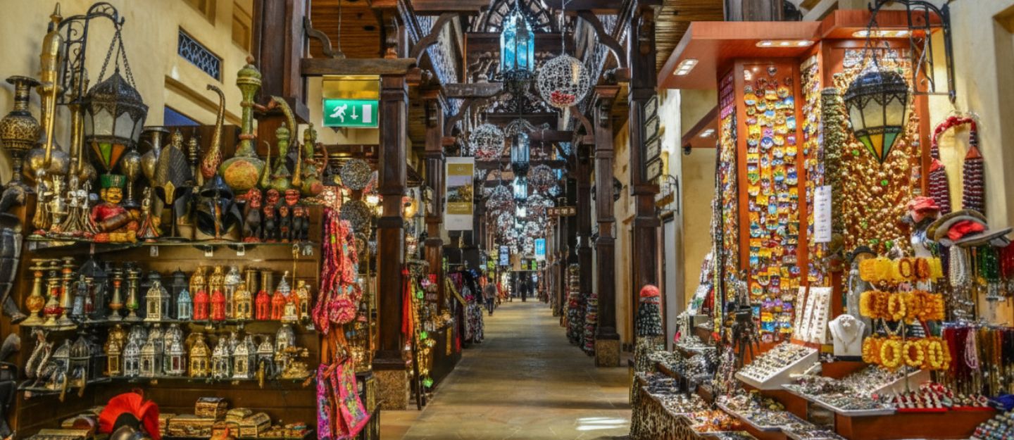 Colourful stalls at Naif Souk