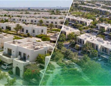 side by side view of villas in arabian ranches III and the Valley by Emaar
