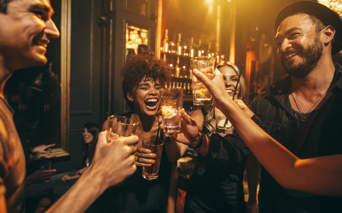 People celebrating new years eve party in dubai