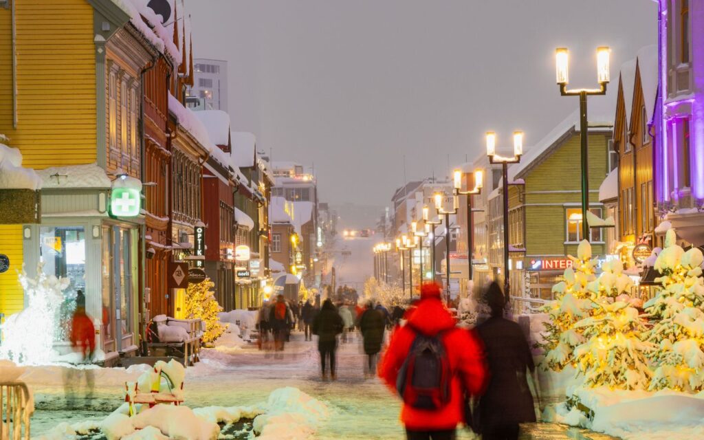 Charming snowy village representing low-cost winter destinations near Dubai.