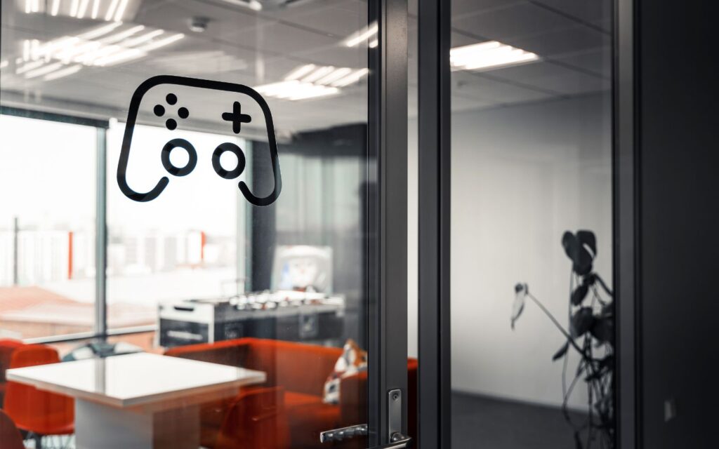 Modern office space featuring games and activity rooms reflecting office design trends 2026 for employee engagement.