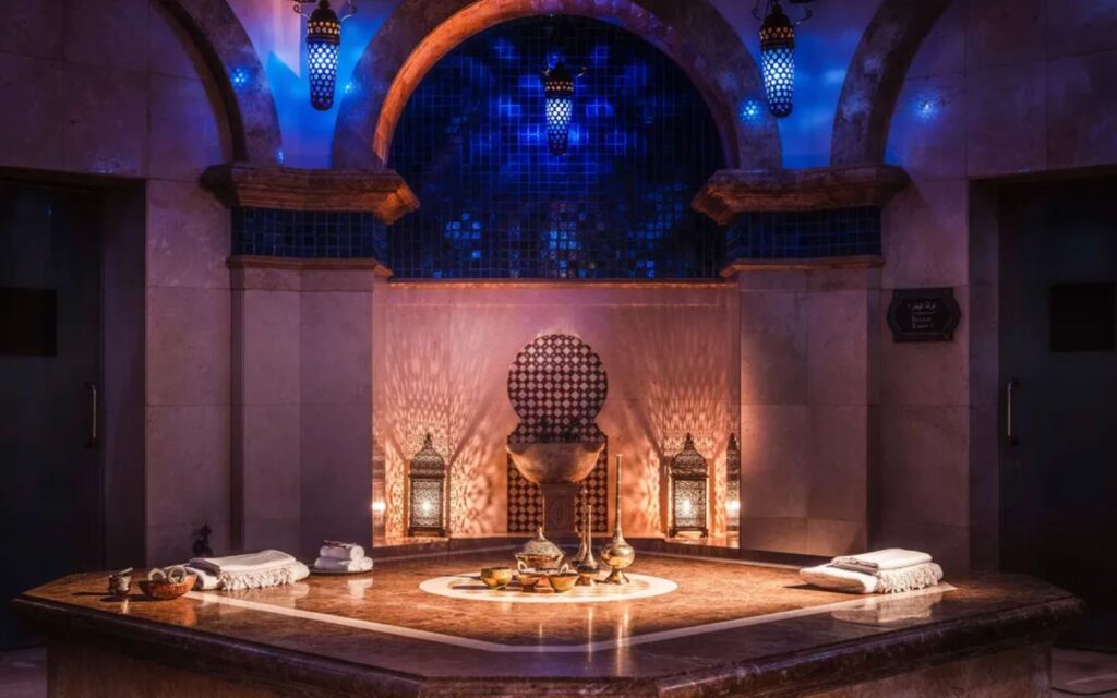 luxury view of Moroccan hammam in Dubai