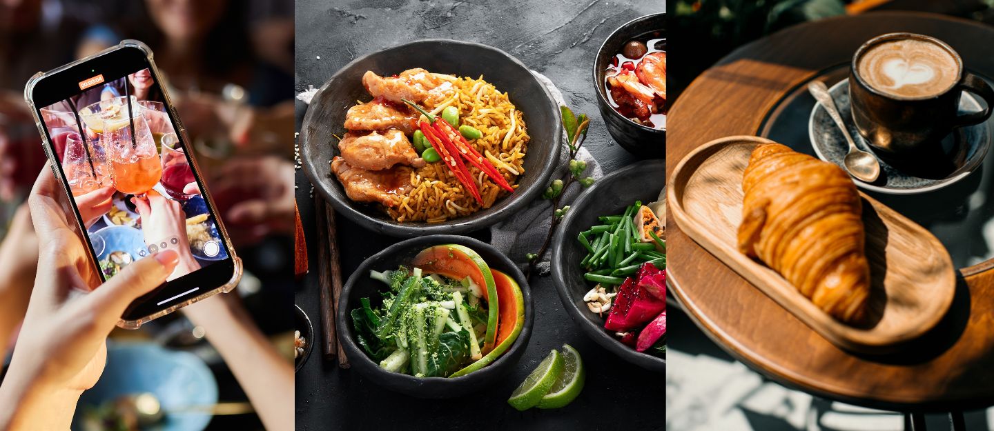 GLIMPSE OF places to eat in Yas Mall