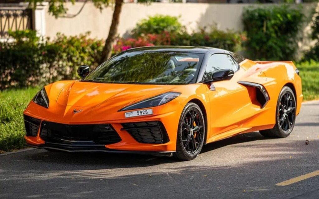 Luxury supercar parked in Dubai, showcasing luxury car rentals in Dubai by Paddock Rent A Car