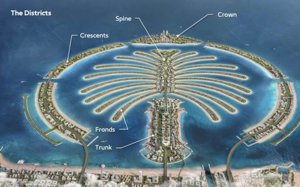 aerial view of Palm Jebel Ali, Dubai
