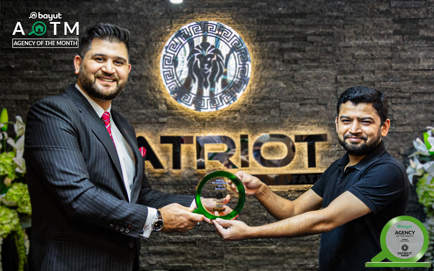 Patriot Real Estate Wins Bayut Award For March 2020 MyBayut