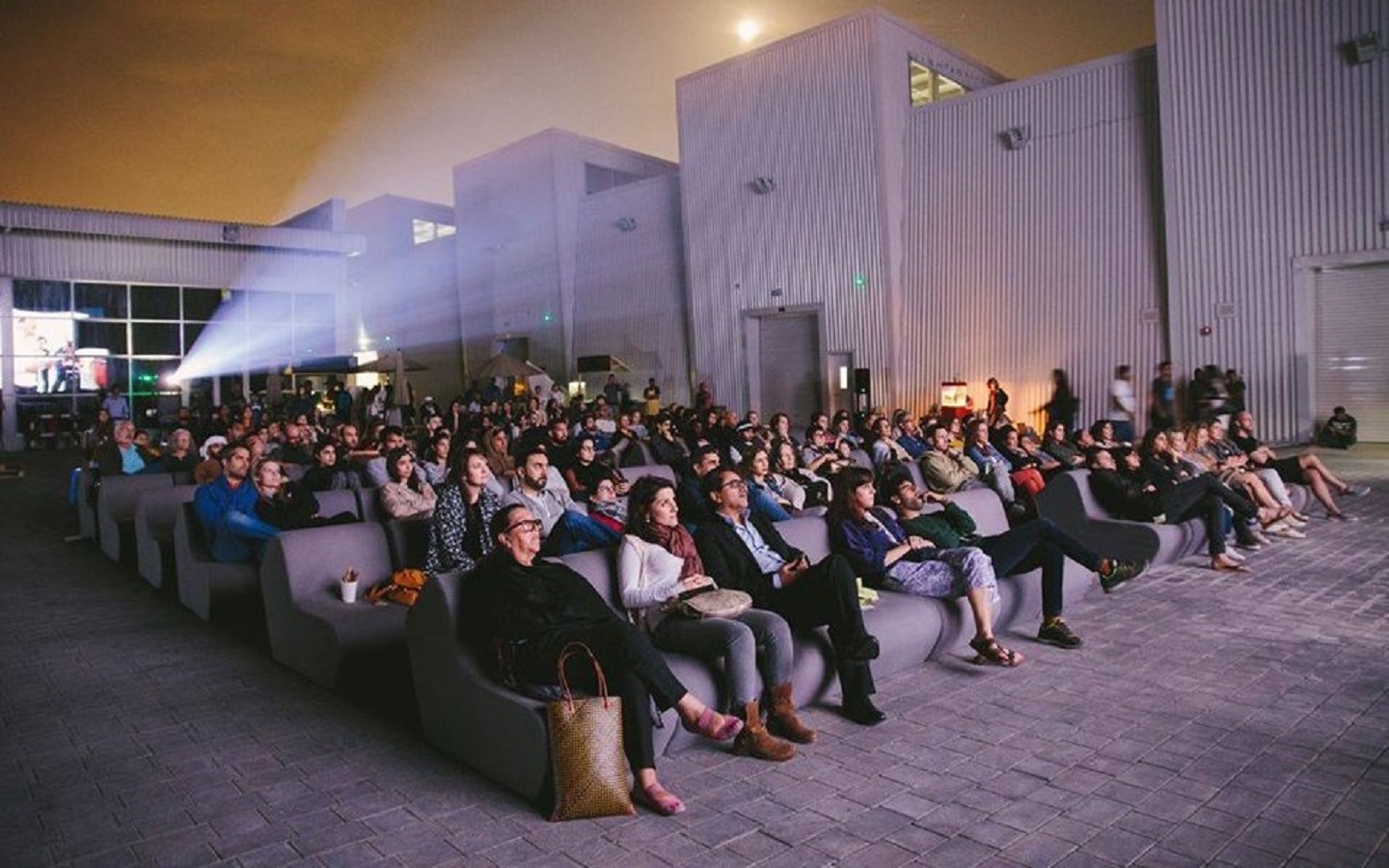 People enjoying Reel Palestine screening