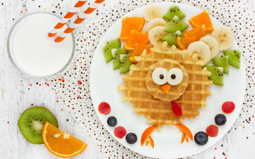 Creatively decorated Kid's food