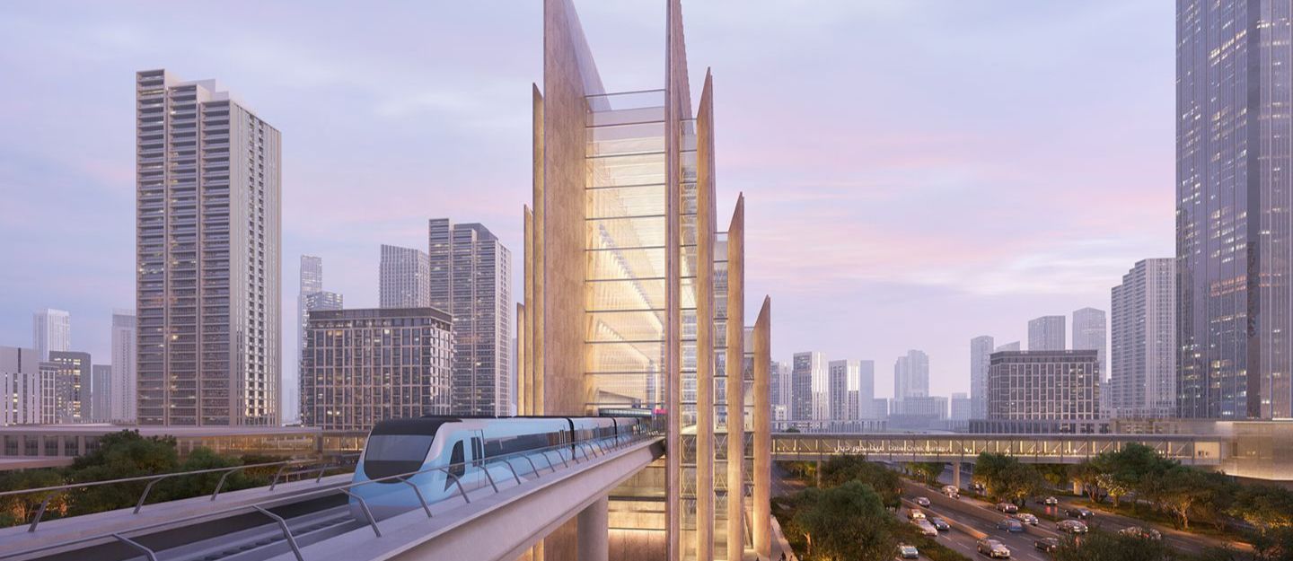 Public transport in Dubai connecting the city with metro, tram, bus and ferry services