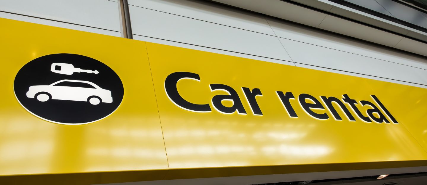 Sign board for Requirements for renting a car in Dubai