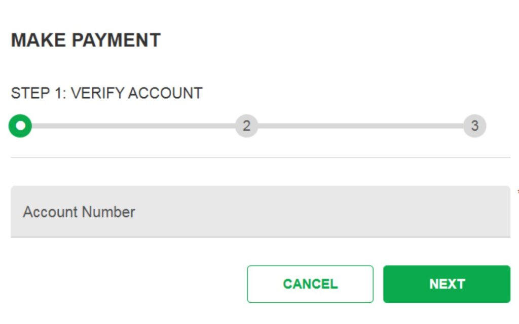 Start your SEWA online payment by entering your account number
