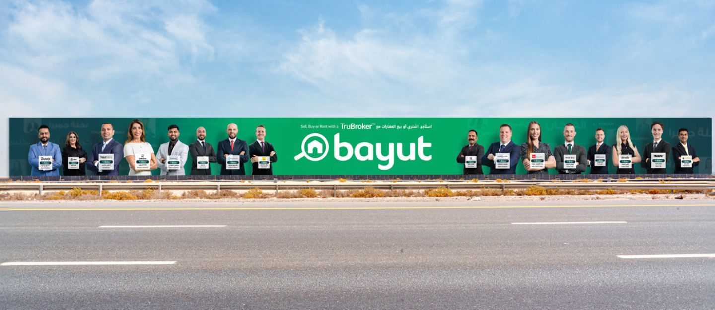 TruBrokers gracing Bayut’s SMBZR billboard