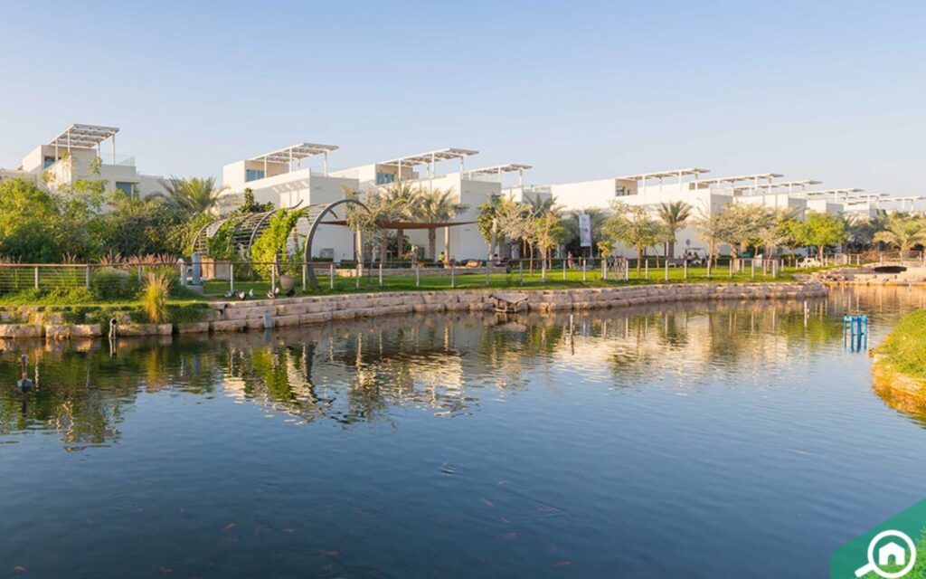 view of elegant solar-powered villas in Sustainable City Dubai
