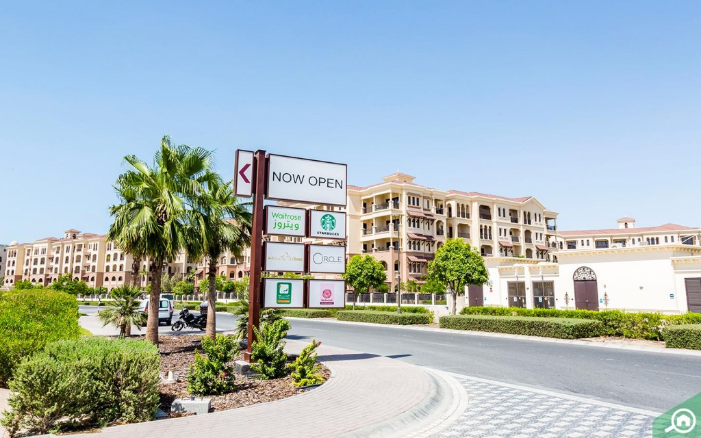 View of signage showing stores in Saadiyat Island