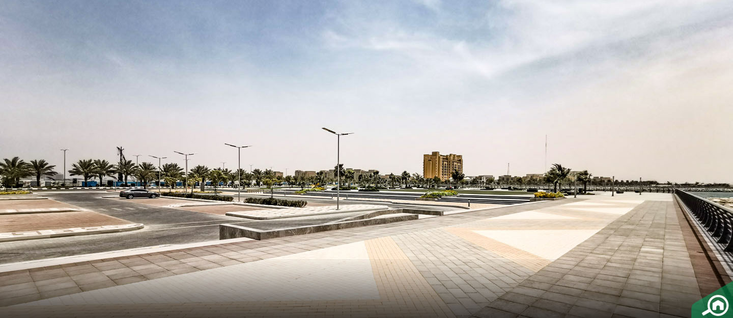 شارع ومبانٍ في سيح العريبي