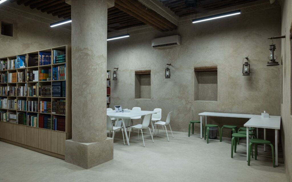 Library featuring books, imagery and research on the UAE’s heritage