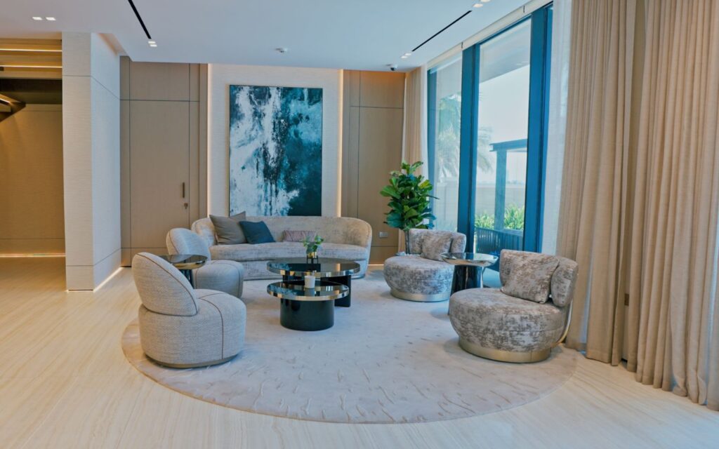 Living area in the villa