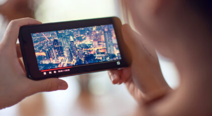 Person using one of the streaming services in Dubai
