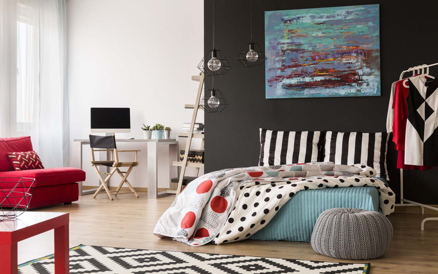 Inside view of a studio apartment