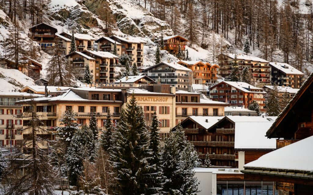 Snowy woodland perfect for places to visit from Dubai in winter