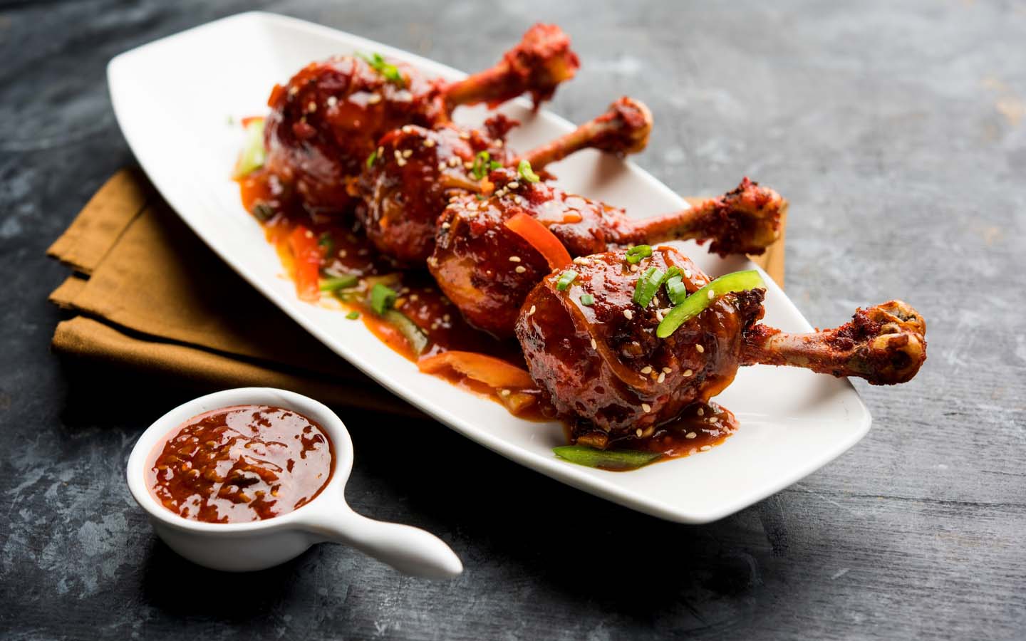 Chicken Szechaun at one of the restuarants in Al Reem Island