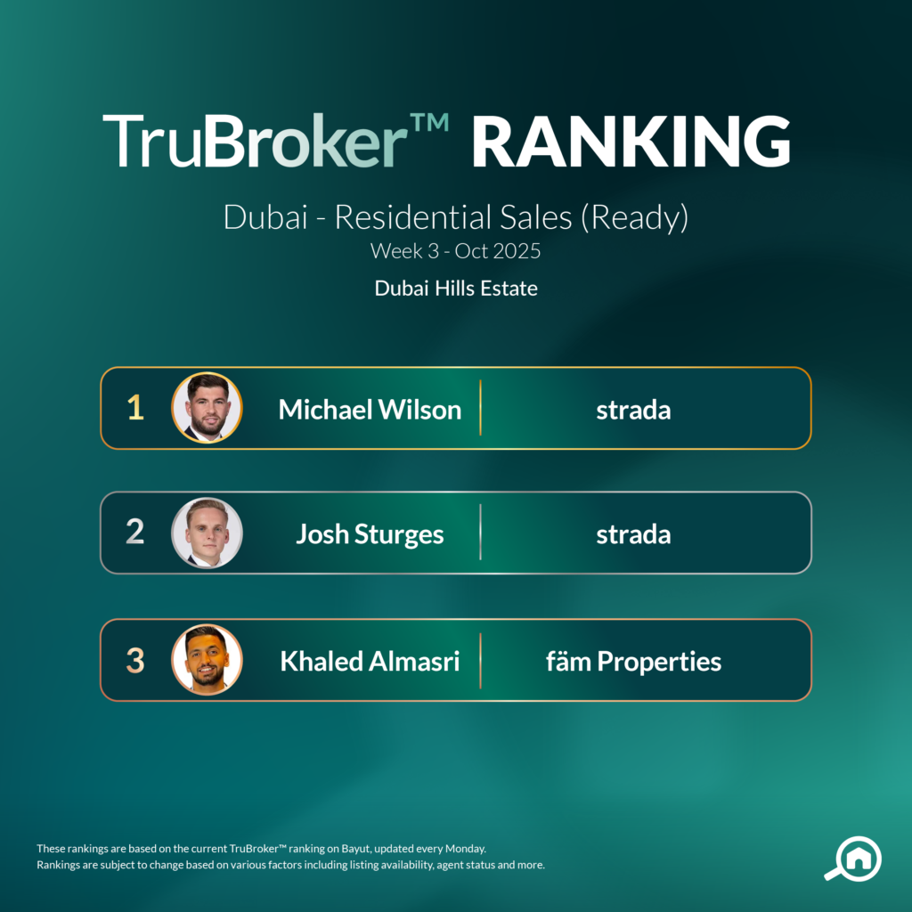 TRUBROKER™ READY PROPERTY SALES Week 3 Oct Dubai Hills