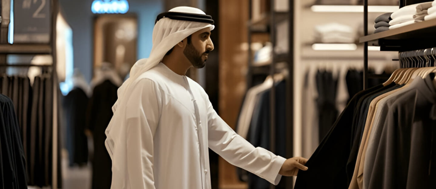 شخص إماراتي يتسوّق