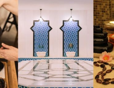 glimpses of facilities at Hammam spas in Dubai