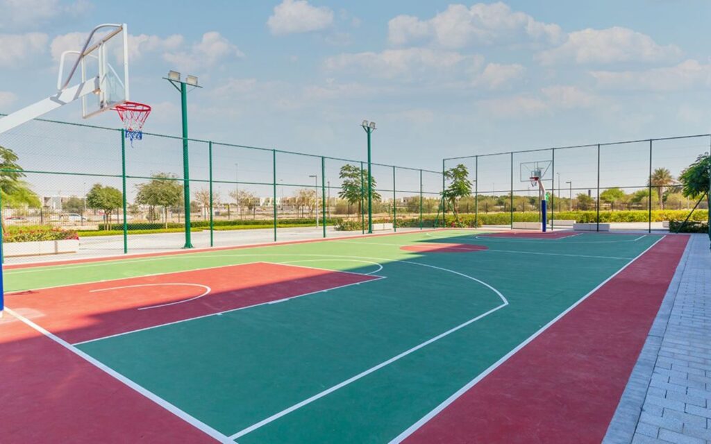 Basketball court for sports activities in Town Square Dubai