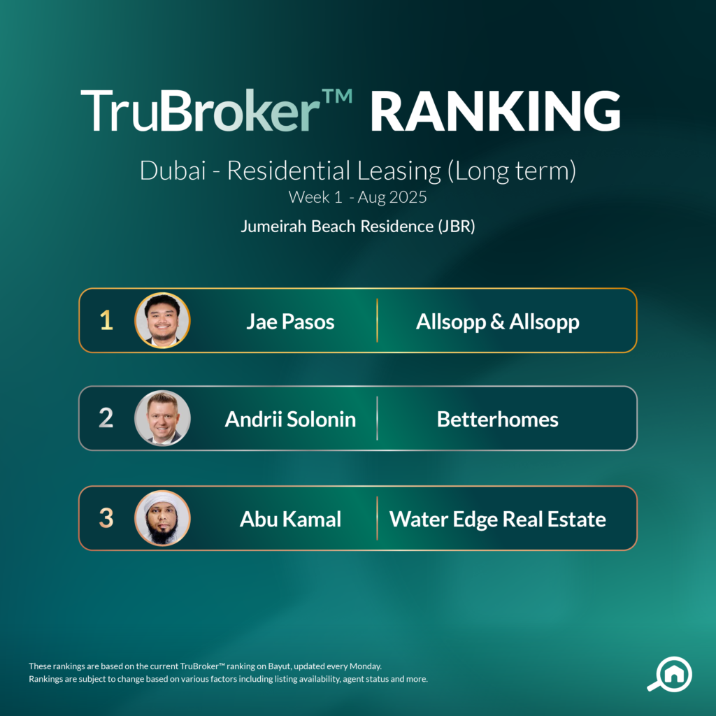top property agents - renting- Jumeirah Beach Residence (JBR)