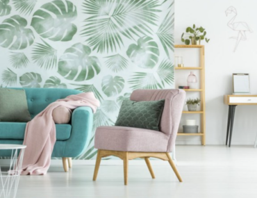 ورق جدران في غرفة نوم