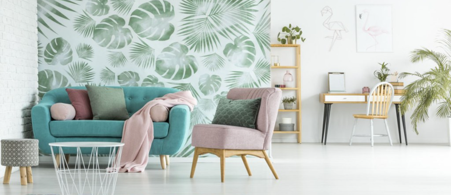 ورق جدران في غرفة نوم