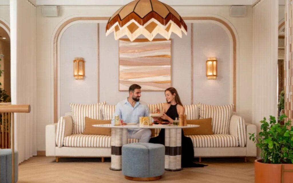 one of the best couples activities on Valentine’s Day Abu Dhabi is having a food date