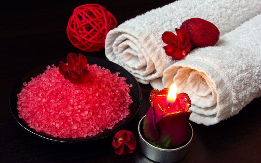 Minimalist wellness tools for facials and spa treatments for Valentine’s Day.