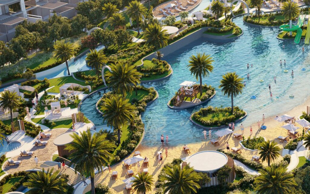 Water Town in DAMAC Hills 2 is one of the pros of living in DAMAC Hills 2