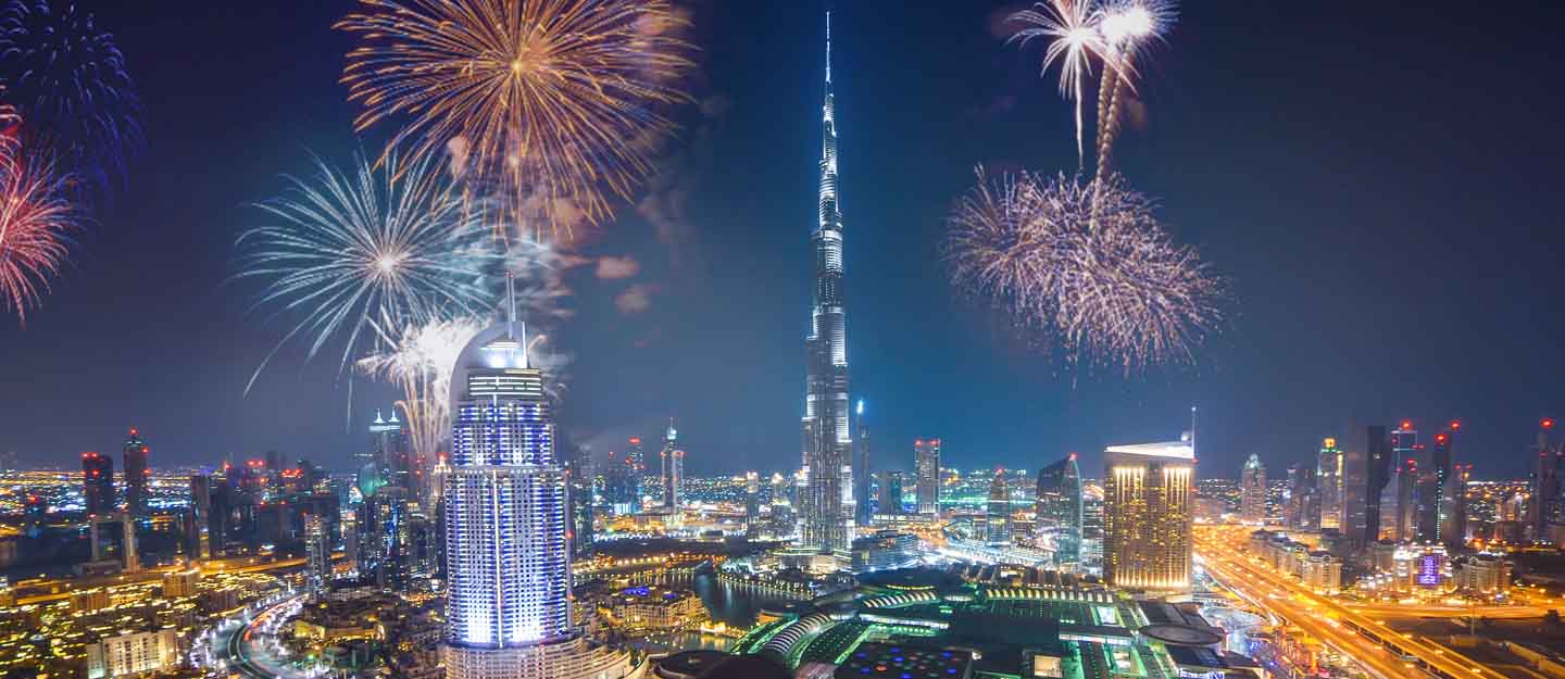 New Year fireworks Dubai