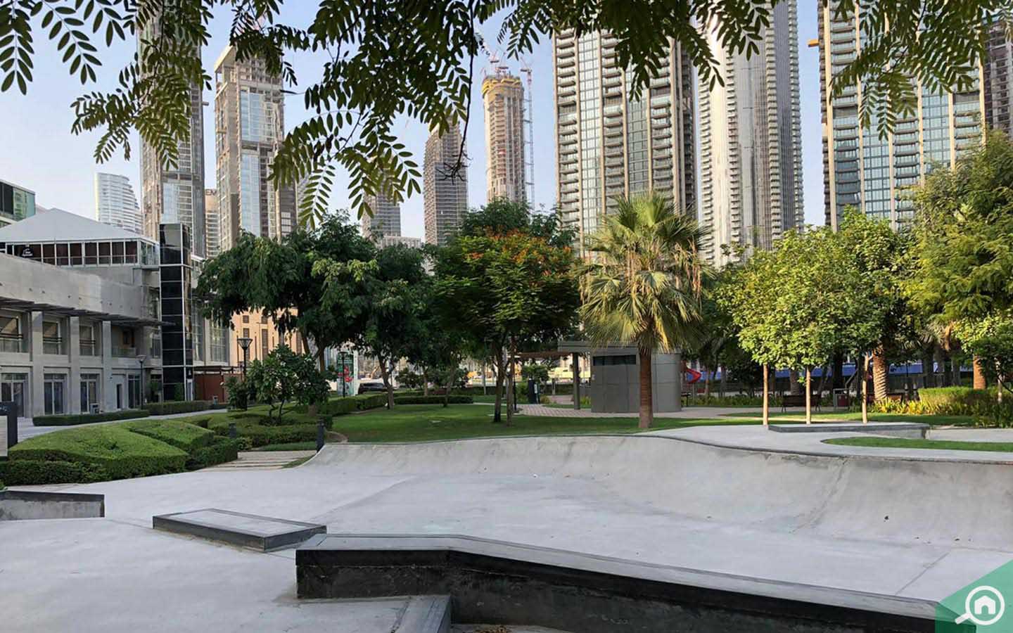 حديقة تزلج في الخليج التجاري