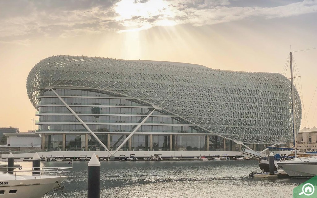 View of Yas Marina Circuit on Yas Island