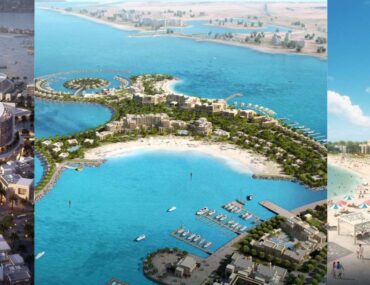 Aerial view of al marjan island RAK properties