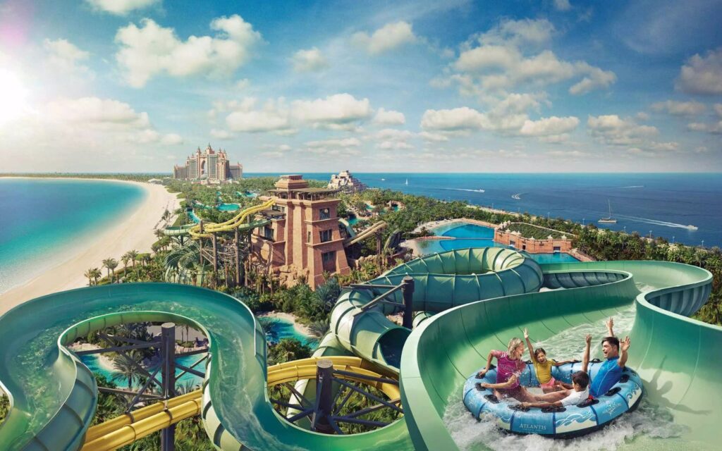 water slide at Aquaventure World, Dubai