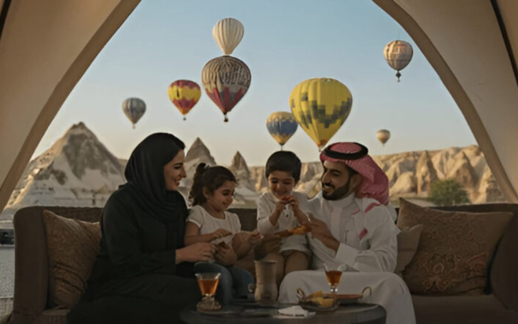 عائلة إماراتية خلفها منطاد