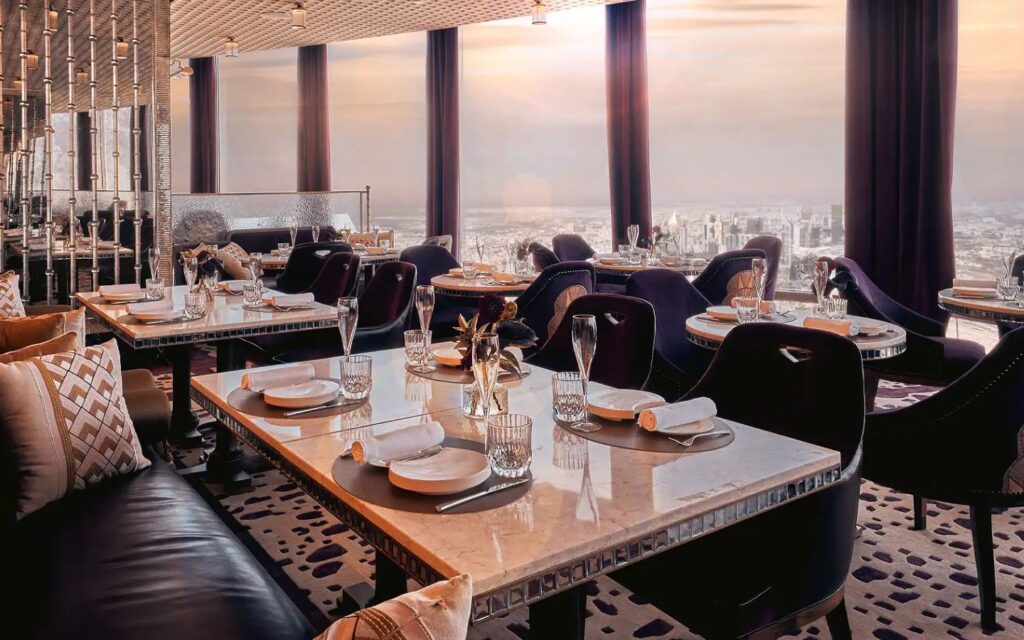 enjoy birthday dinner in dubai  at at.mosphere, Burj Khalifa