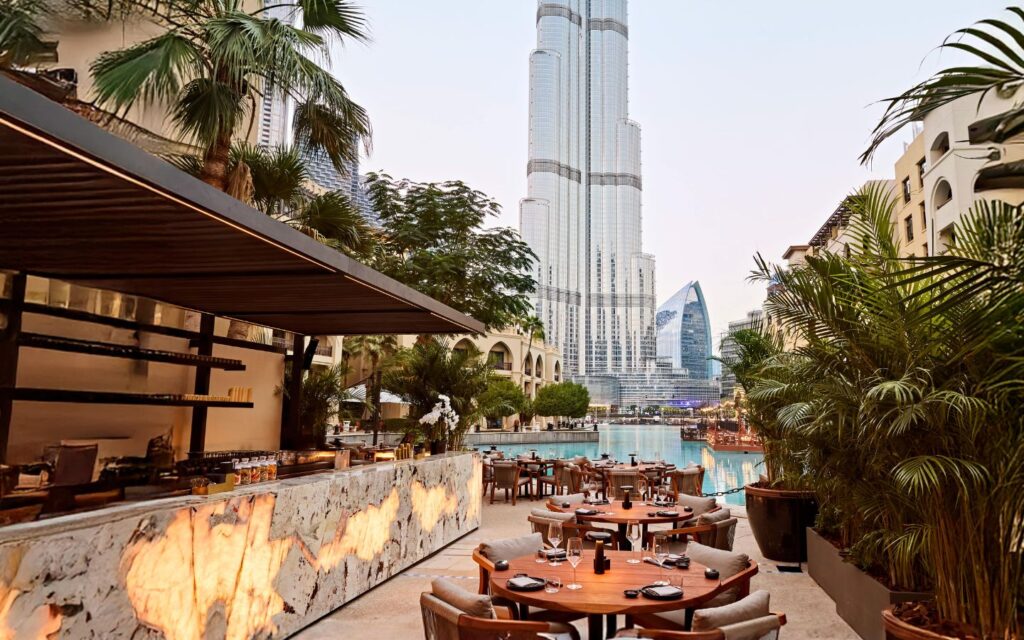 Tang restaurant brunch in Dubai with Burj Khalifa views