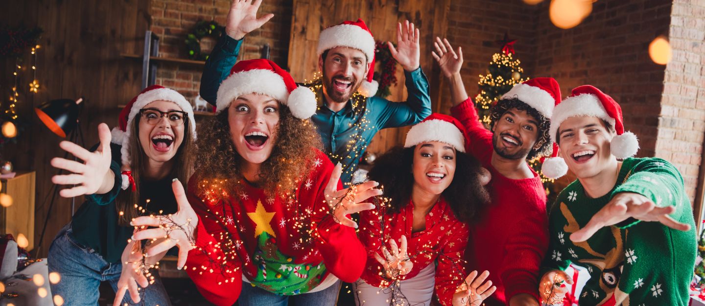 friends enjoying christmas in abu dhabi