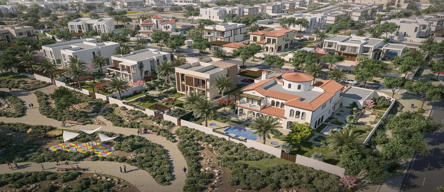 أحد المجمعات السكنية في الجزيرة