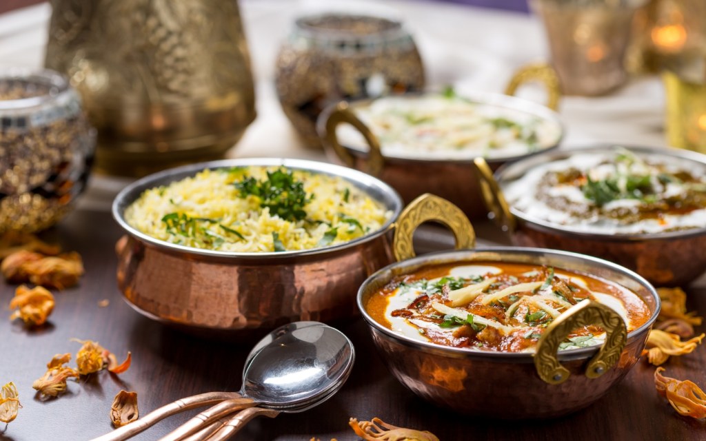 indian cuisine served during festive diwali celebrations in dubai
