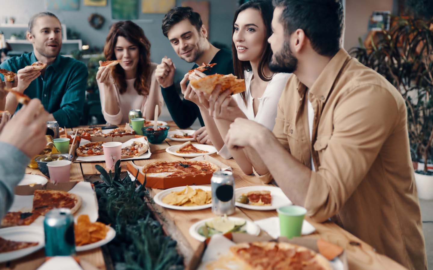 friends enjoying a brunch