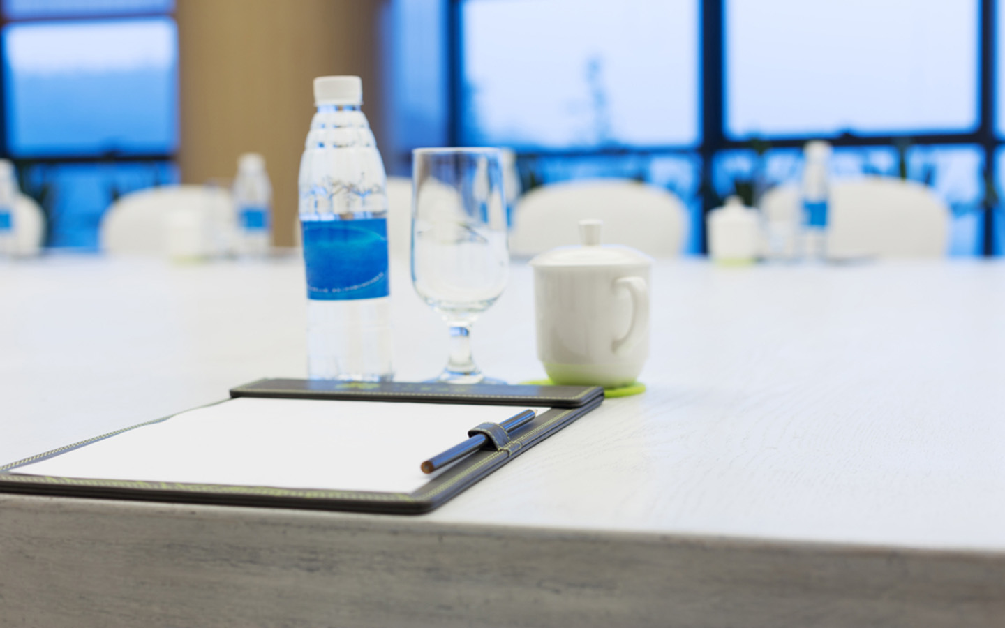 Accessories at conference room in Hilton Capital