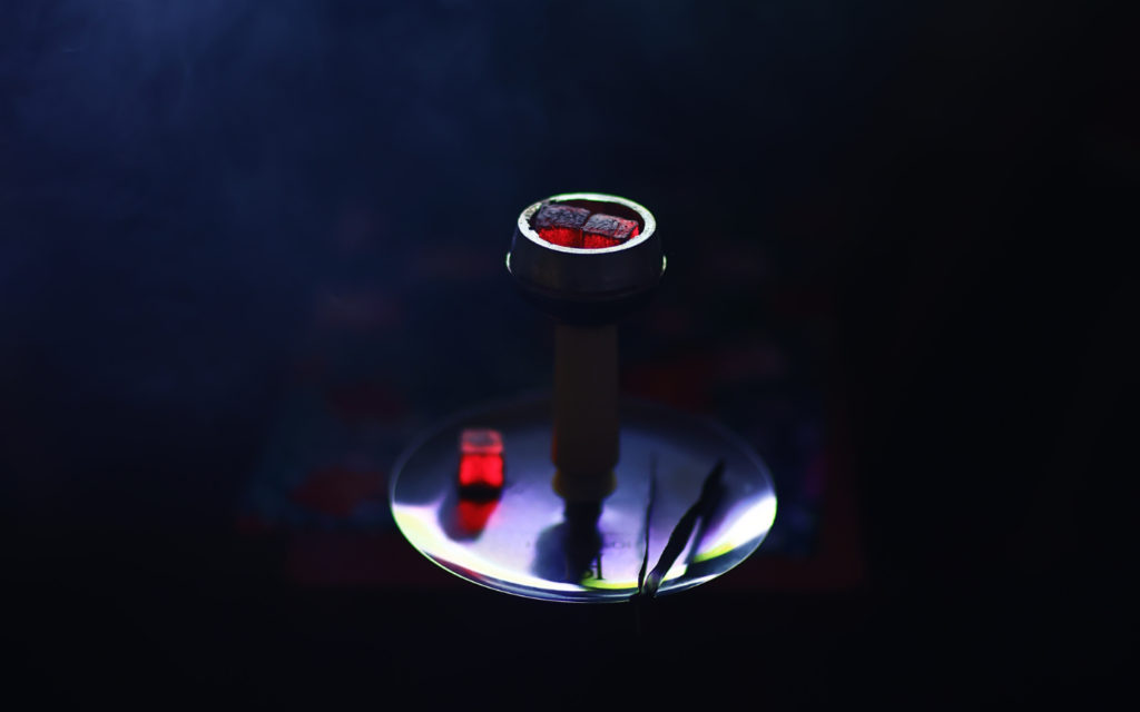 Hookah setup inside indoor shisha bars in Dubai.